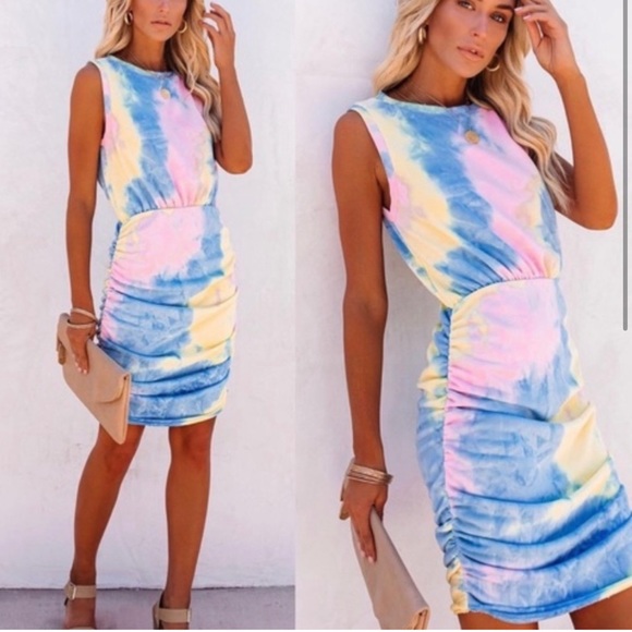 Tie Dye fitted dress
